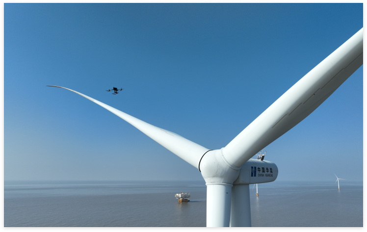 Wind turbine blade drone inspection 2